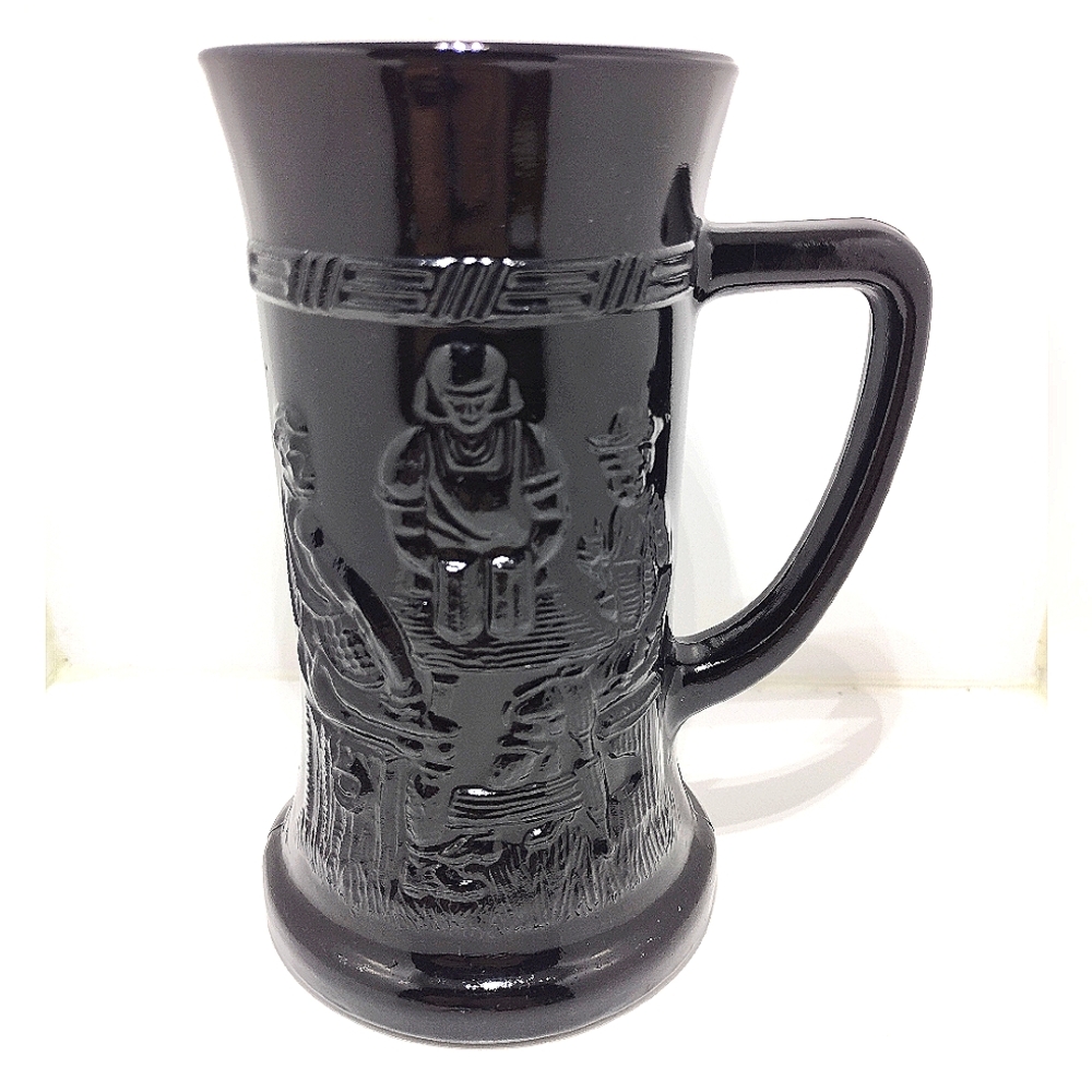 Vintage Tiara Exclusive Black Milk Glass Mug